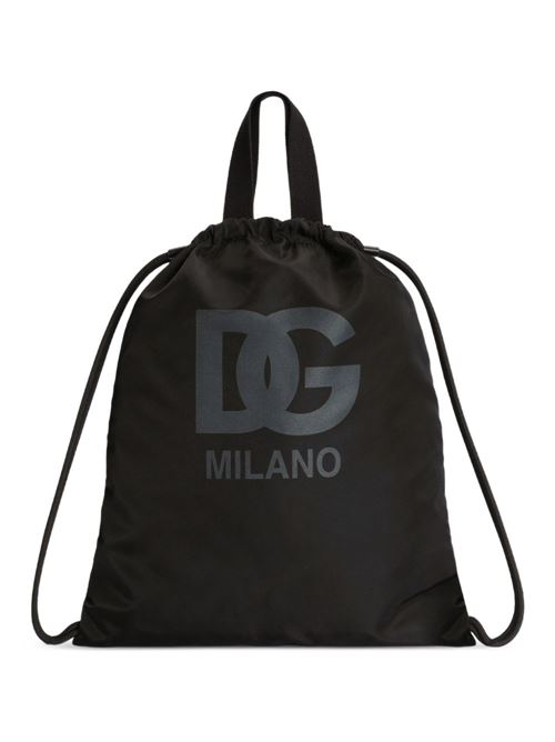 Zaino unisex bambino Dolce e Gabbana Kids in nylon con logo stampato Dolce & Gabbana Kids | EM0150AZ589HN5ZL